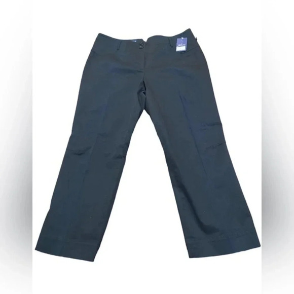 NWT Faconnable High Rise Wide Leg Black pants - Picture 7 of 8